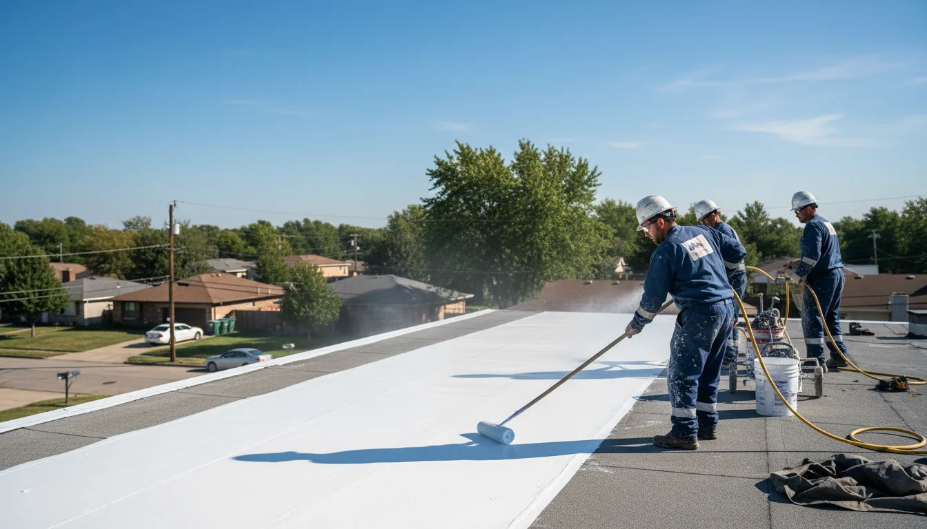 Commercial roof coating in Woodson, IL near me